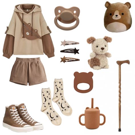 Bear Themed Outfit, Lil Space Outfits, Little Boy Space Aesthetic, Age Re Outfits, Ageregre Outfit, Little Outfits Sfw, Age Regressing Outfits, Littlespacecore Outfits, Little Spaces Ideas Outfits