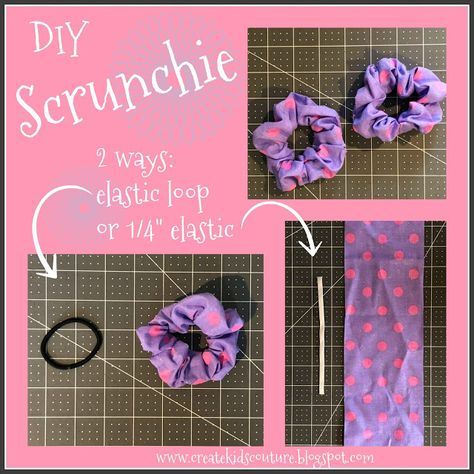 Create Kids Couture: DIY Hair Scrunchies Tips Menjahit, Create Kids Couture, How To Make Scrunchies, Diy Sy, Hair Ties Diy, Diy Hair Scrunchies, Paper Sewing, Diy Sewing Tutorials, Scrunchies Diy