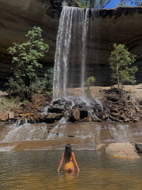 Waterfall Swimming Aesthetic, Waterfall Swimming, Waterfall Pictures, Waterfall Photo, Outdoor Girls, Spring Vibes, Cute Cats And Dogs, Nature Travel, Travel Goals