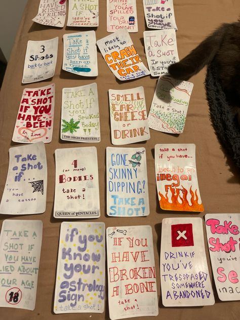 Drinking Diy Games, Homemade Drunk Card Games, Painted Drinking Card Game, Do Or Drink Game Cards Diy, Deck Of Card Drinking Games, Lesbian Game Ideas, Homemade Drinking Games Cards, Drinking Game Cards Diy, Homemade Playing Cards