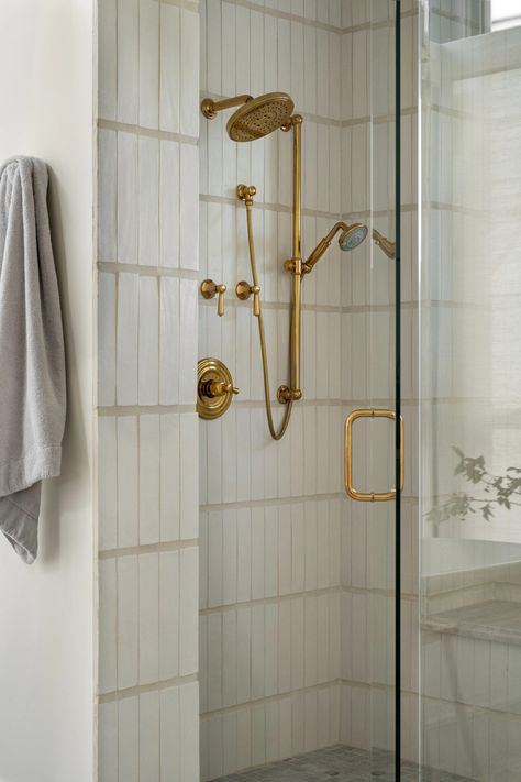 Our Guide To Tile Patterns - Studio McGee Mcgee Bathrooms, Master Bath Shower Tile, Bath Shower Tile, Studio Mcgee Bathroom, Mcgee Bathroom, The Mcgee Home, Master Bath Tile, Patterned Bathroom Tiles, Mcgee Home