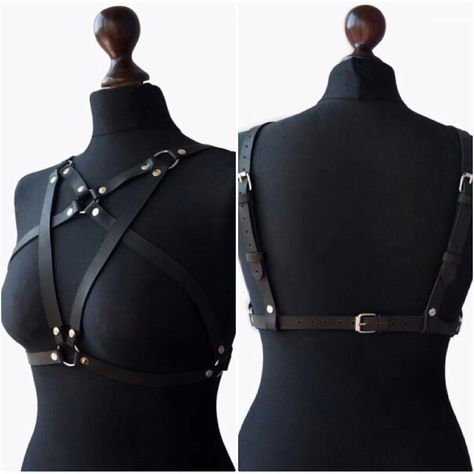 Naturel Leather Harness Women Body Harnes Leather Harness Belt Leather Accessories Harness Fashion Harness Belt Costume Body Chain Women Harness Belt, Leather Harness Diy, Leather Harness Female, Harness Aesthetic, Harness Fashion Women, Leather Harness Outfit, Leather Harness Women, Fashion Harness, Harness Women