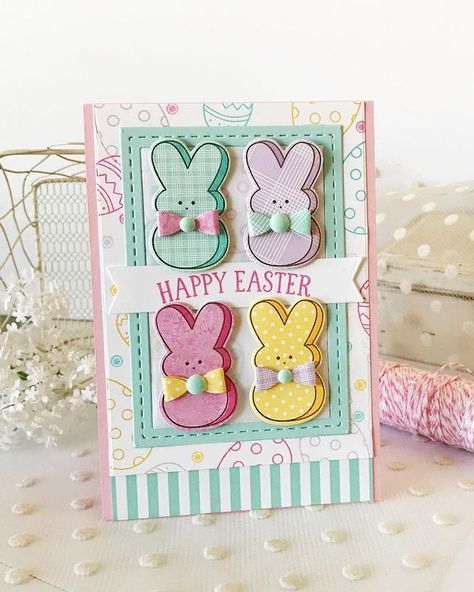 Melissa Phillips (@lilybeanmom) • Instagram photos and videos Stampin Up Easter, Easter Board, Easter Cards Handmade, Bunny Silhouette, Easter Theme, Happy Easter Card, Easter Greeting Cards, Creating Cards, Easter Projects