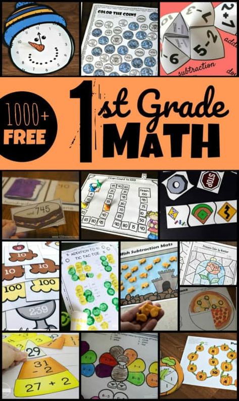 Free First Grade Worksheets, Math Games For 1st Grade, First Grade Addition And Subtraction, Free 1st Grade Worksheets, First Grade Games, 1st Grade Writing Worksheets, Grade 1 Math, 1st Grade Reading Worksheets, Free Math Games