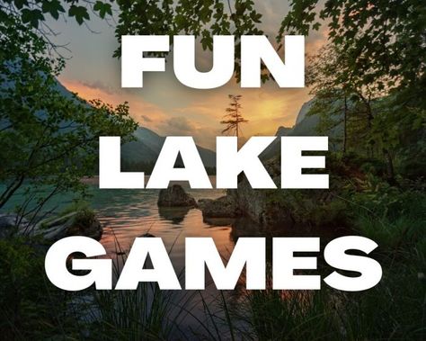 Looking for fun lake games to play with family & friends? Save money on expensive water toys and view our list of 19 lake activities. From minute to win it games, water games, outdoor games, and more. These games are perfect for kids and adults, a large or small group. Grab these low-cost lakeside games with directions & supply list today. Lake House Games, Lake Games For Adults, Fun Lake Activities, Lake Fun Ideas, Lake Activities For Kids, Adult Water Games, Lake Birthday Party Kids, Lake Birthday Party Adult, Lake Party Ideas For Adults