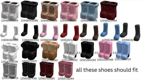 Fluffy Boots Roblox Codes, Roblox Outfit Codes For Berry Ave, Berry Avenue Skirt Codes 3d, Shoes Codes For Berry Ave, Roblox Sets, Blocksburg Outfit Codes￼, Boots Code, Y2k Boots, Code Clothing