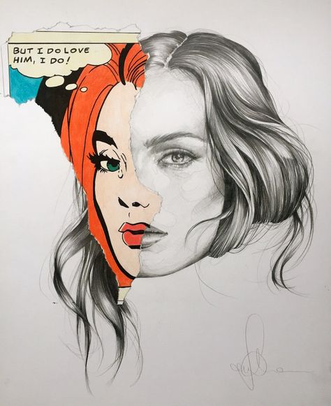 Artworks — Sandra Chevrier Sandra Chevrier, Distortion Art, Art Analysis, Gcse Art Sketchbook, Collage Art Projects, Layered Art, Pop Art Comic, Expressive Art, Realism Art