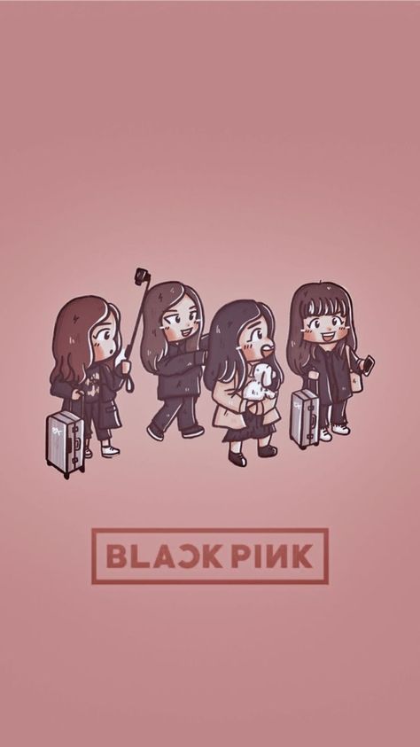 Blackpink Anime, Blackpink Chibi, Highlight Ig, Blackpink Wallpapers, Blink Blink, Book Cover Artwork, Editing Video, Black Pink Background, Homemade Dolls