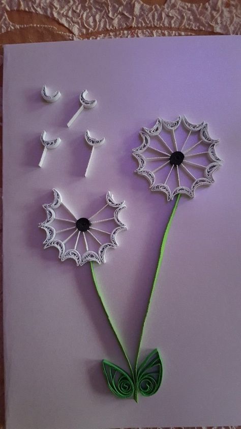 Quiling Paper Art Easy, Simple Quilling Ideas, Paper Quilling Designs Easy, Easy Paper Quilling, Quilling Birthday Cards, Diy Quilling Crafts, Quilling Flower Designs, Paper Quilling Earrings, Quilled Flowers