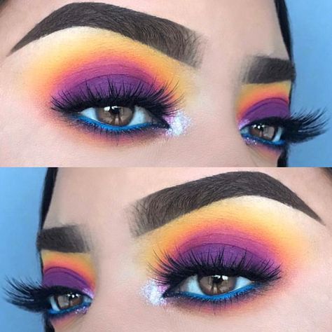 Make Up Designs, Liquid Glitter Eyeshadow, Dip Brow, Makeup Challenges, Lovely Eyes, Eye Makeup Brushes, Colorful Eye Makeup, Brow Pomade, Makeup Eye Looks