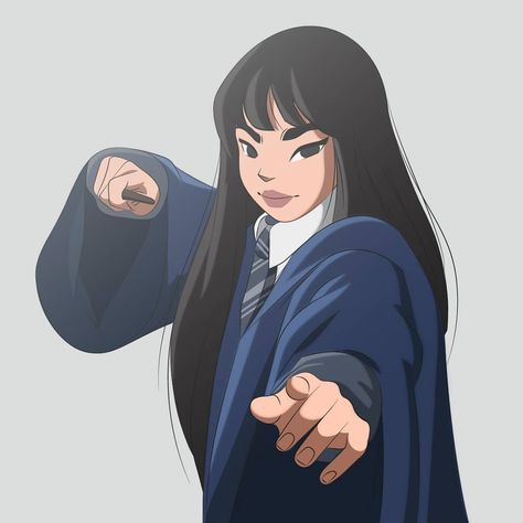 Cho Chang Fanart, Ravenclaw Oc, Potter Fanart, Harry Potter Cartoon, Harry Potter Oc, Cho Chang, Harry Potter Artwork, Girls Camp, Harry Potter Fan Art