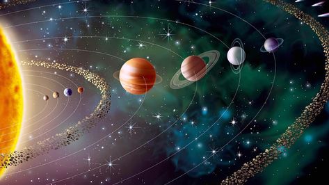 solar system digital wallpaper #space #earth #sun solar system #planets #universe #1080P #wallpaper #hdwallpaper #desktop Solar System, Macbook, Planets, Solar