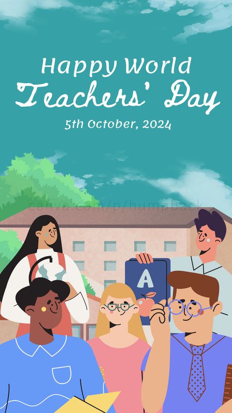 Celebrate World Teacher's Day with our special design! Perfect for social media posts, posters, and appreciation cards. Click to view and download the design now! #WorldTeachersDay, #TeachersDay, #TeacherAppreciation, #ThankYouTeachers, #EducationMatters, #TeacherLove, #TeacherDesign, #ClassroomDecor, #GratitudeForTeachers, #CanvaDesign, #TeacherAppreciationWeek World Teachers Day Poster, Happy Teachers Day Poster, Happy World Teachers Day, World Teachers Day, Teachers Day Poster, World Teacher Day, Teachers Day Card, World Teachers, Teacher Design