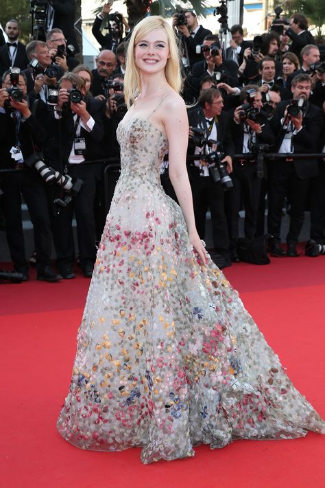 70th Anniversary Red Carpet Arrivals - The 70th Annual Cannes Film Festival Dior Couture Gowns, Elle Fanning Style, Dior Gown, Elie Saab Haute Couture, Elle Dress, Couture Gown, Famous Outfits, Fancy Frocks, Dior Haute Couture