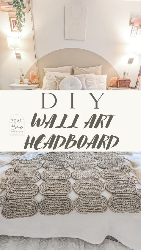 Ideas For Beds Without Headboards, Diy Painted Wall, Arch Headboard, Wall Arch, Headboard Tutorial, Arched Headboard, Homeward Bound, Diy Boho, Painted Wall