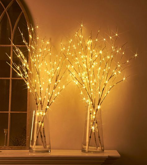 Lighted Branches Decor, Lighted Tree Branches, Midnight Masquerade, Branch Centerpieces, Mitzvah Decor, Twig Lights, Fairy Lights Decor, Christmas Decorations Centerpiece, Christmas Wedding Party