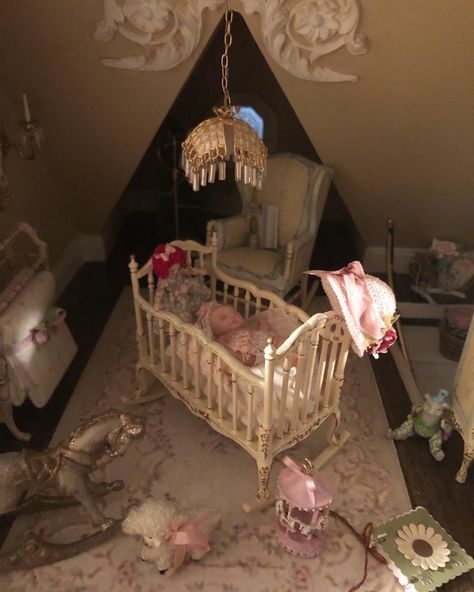 Nursery Dollhouse Nursery, Doll Houses, Toddler Bed, Doll House, Alexander, Nursery, Miniatures, Dolls, Bed