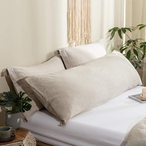 Amazon.com: Simple&Opulence Body Pillow Cover 20" x 54",100% Pure Linen, Ultra Soft and Breatherable, Body Pillowcase with Envelope Closure for Adults(White) : Home & Kitchen Body Pillow Cover, Linen Duvet Cover, Linen Sheet Sets, Body Pillow Covers, Down Comforter, Linen Sheets, Linen Duvet Covers, Linen Duvet, Best Pillow