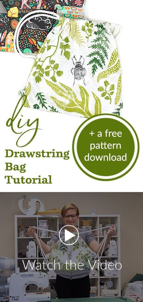 Diy Drawstring Backpack, Diy Homewares, Simple Drawstring Bag, Sewing Backpack, Drawstring Backpack Tutorial, Drawstring Backpack Pattern, Inspirational Crafts, Drawstring Bag Diy, Drawstring Bag Tutorials