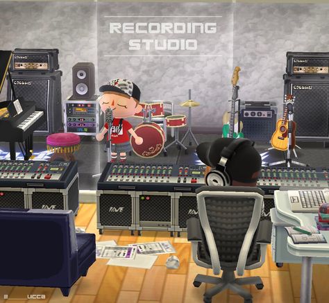 Recording Studio Aesthetic, Animal Crossing Music, Animal Crossing Funny, Animal Crossing Guide, Happy Home Designer, Adorable Homes Game, Pocket Camp, Animal Crossing Pocket Camp, Animal Crossing Game