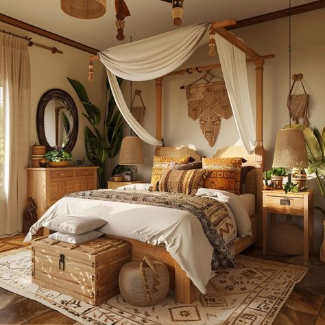 15 Safari Interior Design Ideas: Creating an Elegant and Natural Ambiance at Home | Florgeous Safari Room Decor Master Bedrooms, Carribean House Interior, Safari Lodge Bedroom, African Bedroom Ideas, African Inspired Bedroom, Safari Interior Design, Hampton Living Room Ideas, Carribean House, Safari Living Rooms