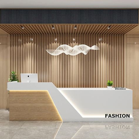 8 Steps to Choose the Right Reception Desk - M2 Retail Reception Desk Marble, Marble With Wood, Cashier Counter Design, Modern Reception Desk Design, Reception Counter Design, Front Desk Design, Reception Area Design, Cashier Counter, Small Reception Desk