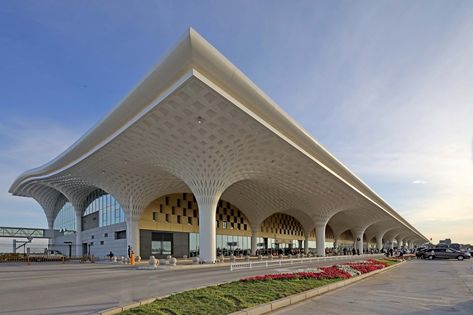 Gallery of Hulunbuir Hailar Airport / United Design U10 Atelier - 7 Structural Integration, Airport Design, Load Bearing Wall, Parametric Architecture, Landscape Photography Tips, Parametric Design, Scenic Photography, Inner Mongolia, Construction Process