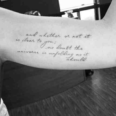 ...and whether or not it is clear to you; no doubt the universe is unfolding as it should Poem Tattoo, Desiderata Poem, Max Ehrmann, Mississauga Ontario, Watercolor Quote, Flower Sleeve, Watercolor Feather, Tattoo Arm, Up Tattoos