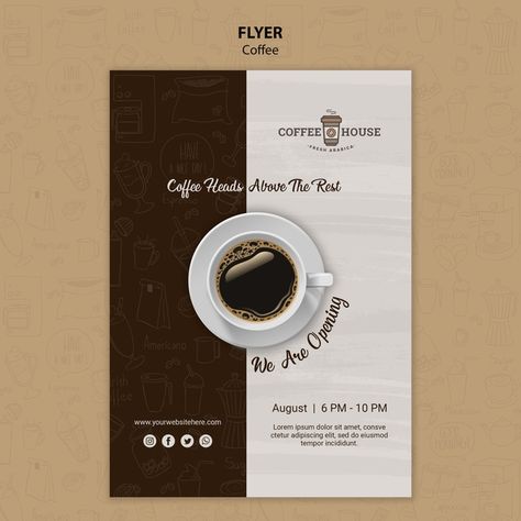 Coffee Event Poster, Coffee Shop Brochure Design, Coffee Shop Promotion Ideas, Coffee Shop Flyer Design, Coffee Poster Design Ideas, Coffee Flyer Design, Coffee Shop Poster Design, Poster Kopi, Coffee Shop Flyer