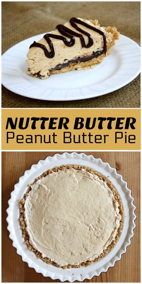 Pb Pie Recipe, Pb Pie, Grapefruit Curd, Peanut Butter Pie Recipe, Peanut Butter Cream Pie, Butter Pie Recipe, Chocolate Peanut Butter Pie, Nutter Butter Cookies, Nutter Butter