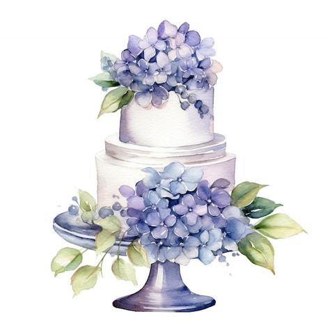 Photo a watercolor painting of a cake wi... | Premium Photo #Freepik #photo #cake #cakes #wedding-cake #buttercream Wedding Cake Clipart, Watercolor Wedding Cake, Book Dividers, Luxury Cake, Floral Wedding Cake, Scrapbooking Journal, Nature Watercolor, Wedding Clip, Printable Images