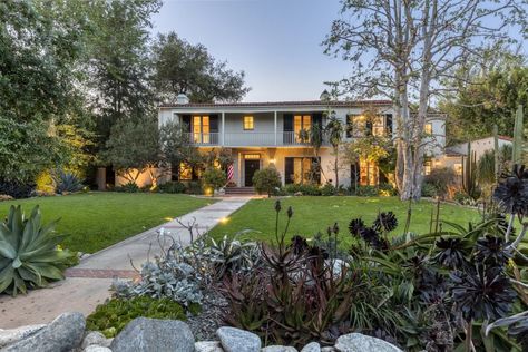 Elegant Monterey Revival Estate - Los Angeles Times Monterey Colonial, San Gabriel Valley, Revival Architecture, South Pasadena, Colonial Revival, Brick Fireplace, Exterior Brick, Historical Architecture, Walk In Pantry