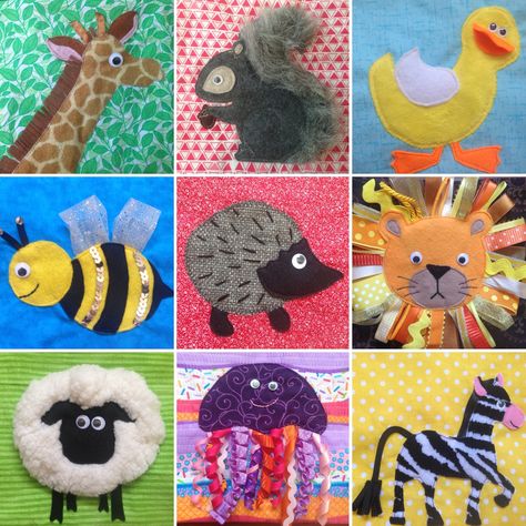 Touch And Feel Books Diy, Texture Books For Toddlers, Animal Quiet Book, Diy Touch And Feel Book, Quiet Book Animals, Fabric Baby Book, Sensory Books For Babies, Quiet Book Ideas, Baby Busy Book