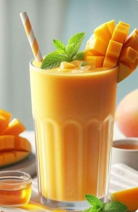 Mango Lassi Recipe, Smoothie Without Banana, Mango Lassi Recipes, Lassi Recipe, Valentines Party Food, Lassi Recipes, Yogurt Drinks, Mango Lassi, Tropical Smoothie