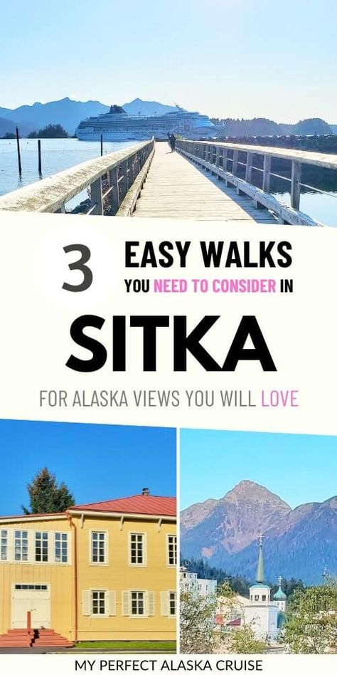 3 free and easy walks to do in Sitka 🏔 Alaska cruise port tips – my perfect alaska cruise Vacation Ideas In The Us, Alaska Sitka, Alaska Aesthetic, Alaska Travel Cruise, Alaska Cruise Ports, Alaska Cruise Tips, Princess Cruise Lines, Sitka Alaska, Alaska Trip