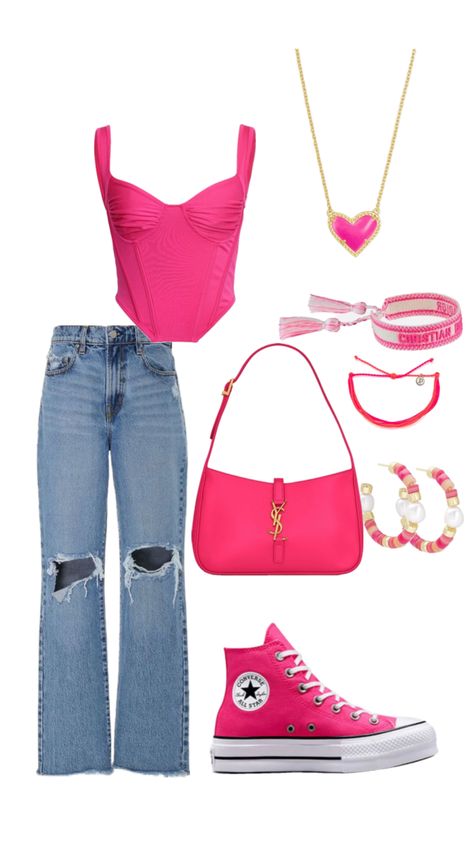 Tsitp Clothes, Mean Girls Outfits Inspiration, Barbiecore Aesthetic Outfit, Mean Girls Outfits, Outfits For Girls, Casual Preppy Outfits, Swag Outfits For Girls, Outfits With Converse, Cute Preppy Outfits