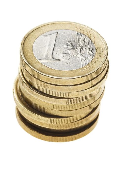 Euro Coin currency stacks on white background. European money coins isolated on #Sponsored , #Affiliate, #AFFILIATE, #currency, #Euro, #white, #stacks Euro Money, Euro Coins, White Stock, White Image, Resume Templates, Design Resources, White Background, Coin, Rings For Men