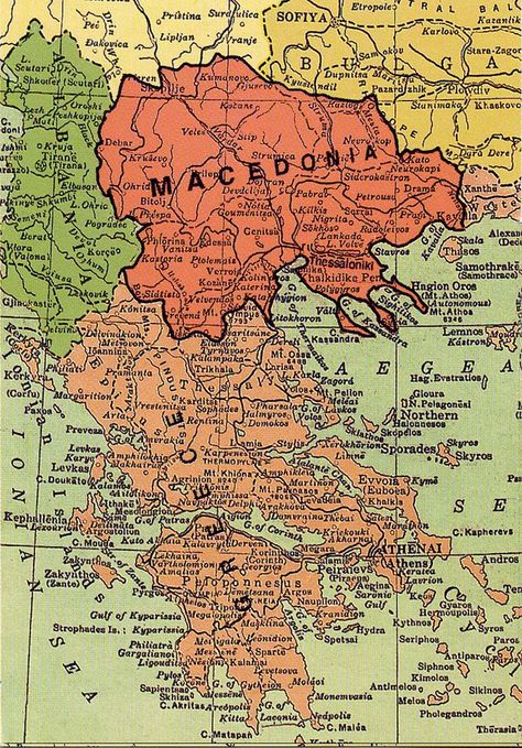 Map of Historical Ethnic Macedonia Europe Map Printable, Nebuchadnezzar Ii, Macedonia Map, Ancient Macedonia, Alex The Great, Old World Maps, Europe Map, Alternate History, Fantasy Paintings