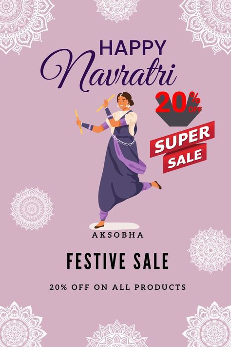 Happy Navratri Sale! 20% off on all products! Navratri Offer, Indian Fashion Trends, Navratri Special, Happy Navratri, Natural Pain Relief, For Eyes, 20 % Off, Super Sale, Pain Relief