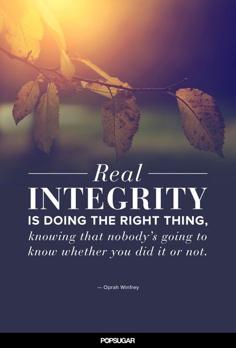 8 Oprah Winfrey Quotes That Will Make You a Better Person Integrity Quotes, Oprah Winfrey Quotes, Doing The Right Thing, Leader In Me, Character Quotes, Better Person, Leadership Quotes, Change Quotes, Oprah Winfrey