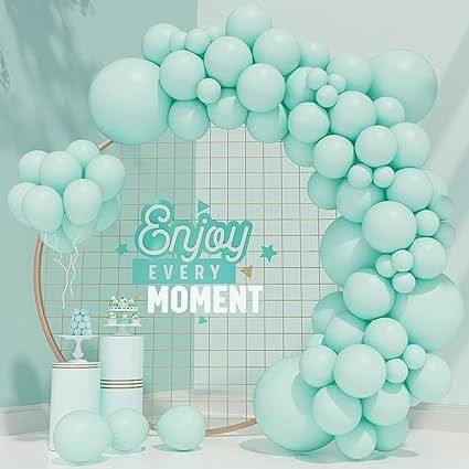 Pastel Mint Balloons 85pcs Different Sizes Light Green Balloon Garland Arch Kit 5/10/12/18 Inch Pastel Mint Green Latex Balloons for Baby Shower Wedding Birthday Party Decorations, Balloons - Amazon Canada Mint Balloons, Black Balloon Garland, Black Balloon, Decorations Balloons, Amazon Canada, Baby Shower Decoration, Garland Arch, Green Balloon, Pastel Mint