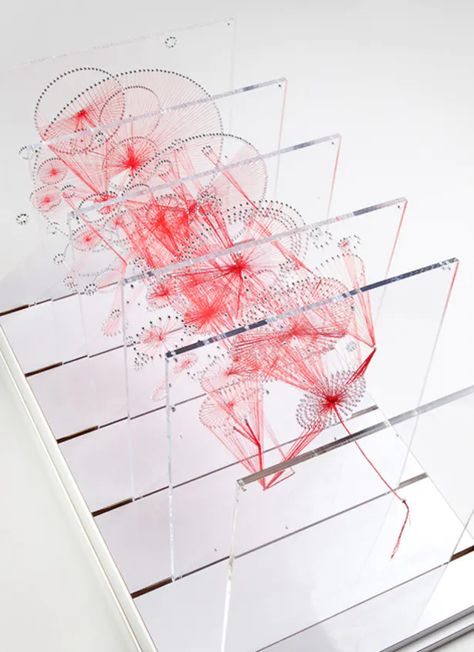 Thread Sculpture, Desert Terrain, Plexiglass Sheets, Concept Model, Architecture Models, Data Visualization Design, Pen Drawings, Data Design, Architecture Inspiration