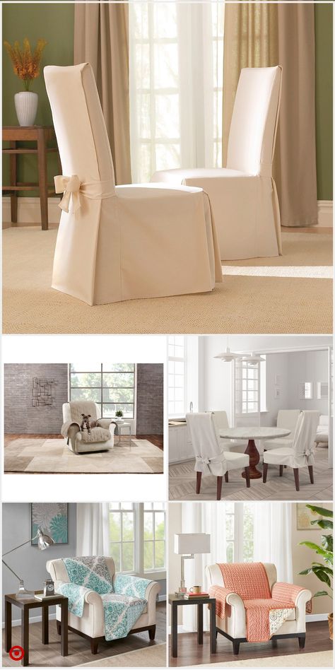 Slipcovers For Parsons Chairs, Parson Chair Covers, Blue Macarons, Ikea Dining Room, Dining Room Chair Slipcovers, Linen Chair Covers, Dining Chair Slipcover, Church Interior Design, Dining Room Chair Covers