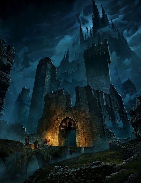 Dark Castle, Gothic Fantasy Art, Castle Art, Image Painting, 다크 판타지, Fantasy Castle, Fantasy Setting, Fantasy Places, Gothic Horror