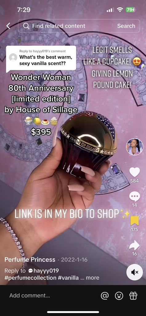 House Of Sillage Perfume, Sillage Perfume, Perfume Wishlist, House Of Sillage, 80th Anniversary, Perfume Collection, Scents, Vanilla, Good Things