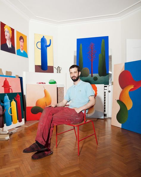 Meet Up-and-Coming Swiss Artist Nicolas Party | W Magazine Nicolas Party, Art Basel Miami, Wall Painting Decor, Colorful Space, Art Basel, New Artists, Art Abstrait, Student Art, Emerging Artists