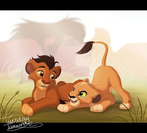 Lion King Cubs, Kovu And Kiara, Anime Lion, Kiara And Kovu, Lion King Ii, Writing A Story, Lion King Drawings, Lion King Fan Art, Simba And Nala