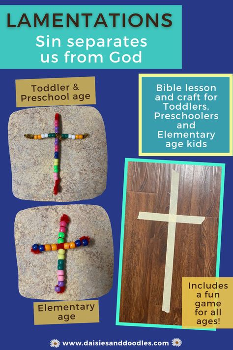 Sin Separates Us From God Craft, Sin Separates Us From God, Toddler Bible Lessons, Sunday School Games, Digging Deeper, Children Church, Bible Story Crafts, Sunday School Kids, Sunday School Crafts For Kids