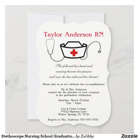 Graduation Invitation Ideas, Grad Invites, Nursing School Graduation Party, Medical School Graduation, Nursing School Graduation, Graduation Invitation, Graduation Announcement, Nursing Graduation, Graduation Celebration