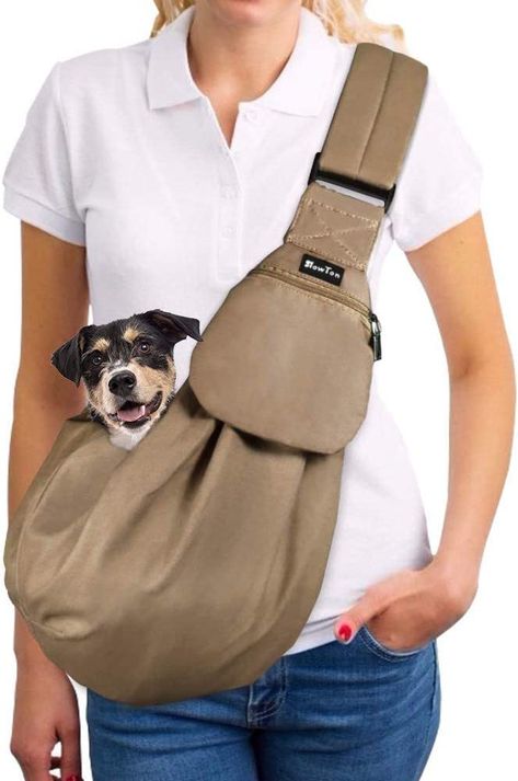 SlowTon Pet Carrier, Dog Cat Hand Free Sling Waterproof Shoulder Bag Adjustable Padded Shoulder Strap Tote Bag with Front Pocket Safety Belt Travel Puppy Carrier for Dogs Cats Walking Daily Use : Amazon.co.uk: Pet Supplies Bichon Havanais, Dog Carrier Sling, Puppy Carrier, Pet Sling, Pet Carrier Bag, Sling Carrier, Dog Safety, Lhasa Apso, West Highland White Terrier